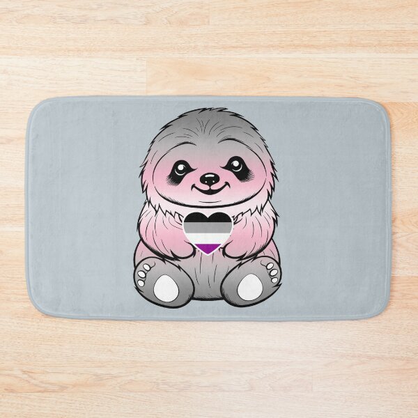 Item preview, Cute Asexual Demigirl Pride Flag Sloth, Subtle Kawaii Asexual Demigirl Sloth Design designed and sold by Travelslightly.