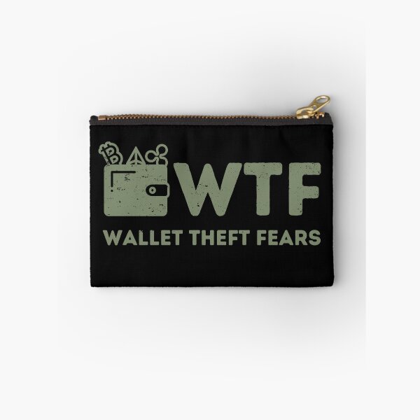 Item preview, WTF Wallet Theft Fears - Funny Crypto designed and sold by Mobius Spot Collective.