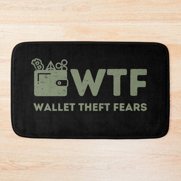 Item preview, WTF Wallet Theft Fears - Funny Crypto designed and sold by Mobius Spot Collective.