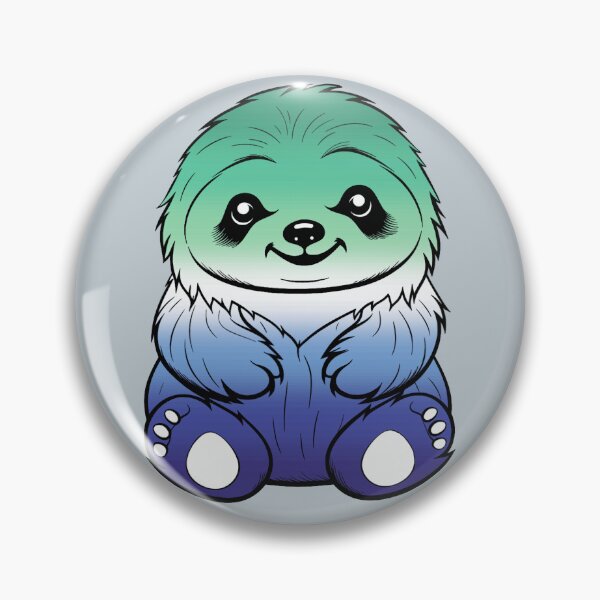 Item preview, Cute Gay MLM Pride Flag Sloth, Subtle Kawaii MLM Sloth Design designed and sold by Travelslightly.