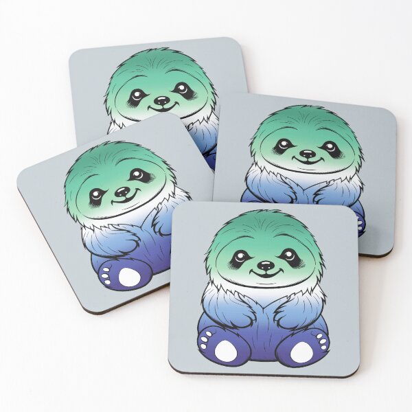 Item preview, Cute Gay MLM Pride Flag Sloth, Subtle Kawaii MLM Sloth Design designed and sold by Travelslightly.