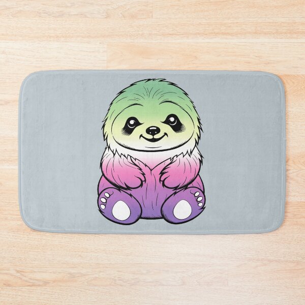Item preview, Cute Genderfae Pride Flag Sloth, Subtle Kawaii Genderdoe Sloth Design, fae faer genderfaunet  designed and sold by Travelslightly.