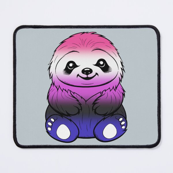 Item preview, Cute Genderfluid Pride Flag Sloth, Subtle Kawaii Genderfluid Sloth Design designed and sold by Travelslightly.