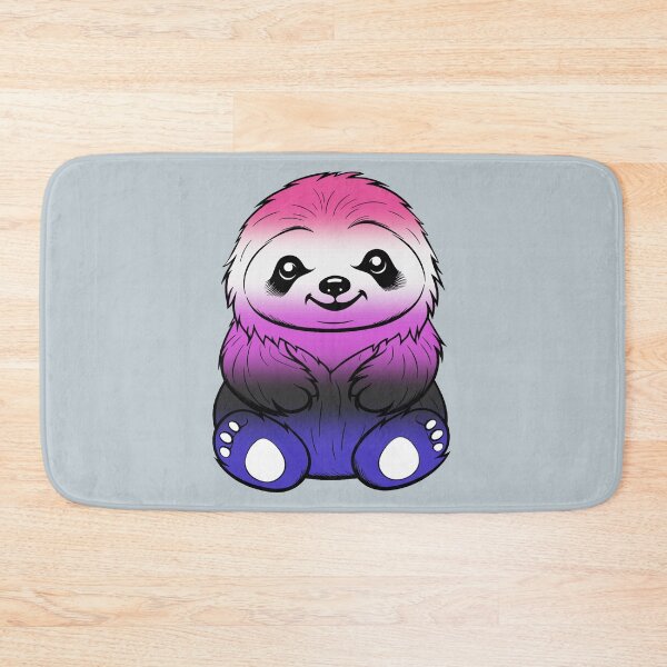 Item preview, Cute Genderfluid Pride Flag Sloth, Subtle Kawaii Genderfluid Sloth Design designed and sold by Travelslightly.