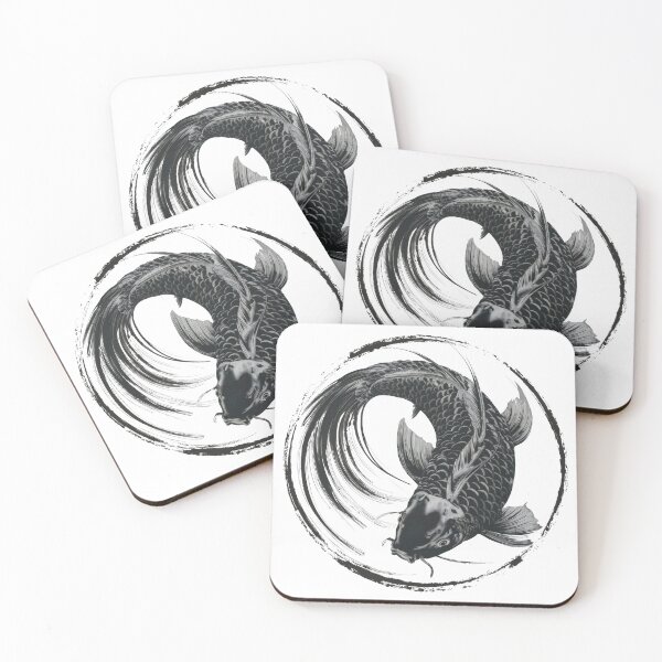 Item preview, Vintage Asian Japanese Koi designed and sold by Angry Swan Designs.