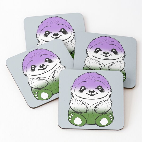 Item preview, Cute Genderqueer Pride Flag Sloth, Subtle Kawaii Genderqueer Sloth Design designed and sold by Travelslightly.