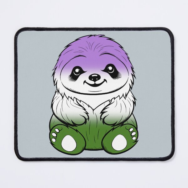 Item preview, Cute Genderqueer Pride Flag Sloth, Subtle Kawaii Genderqueer Sloth Design designed and sold by Travelslightly.