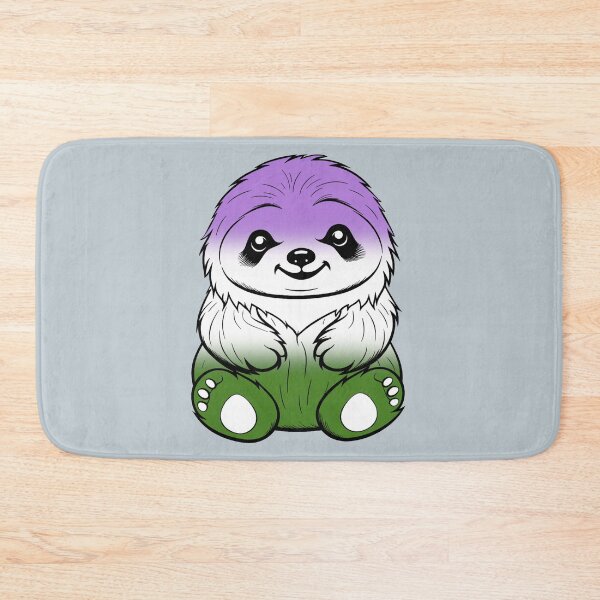 Item preview, Cute Genderqueer Pride Flag Sloth, Subtle Kawaii Genderqueer Sloth Design designed and sold by Travelslightly.