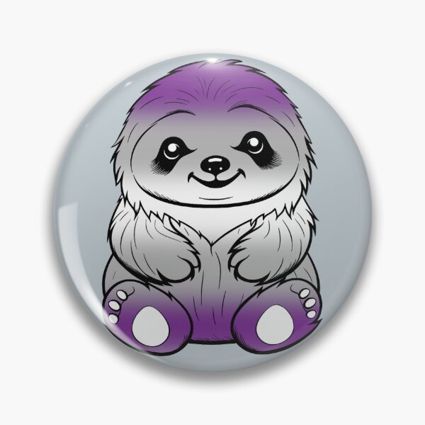Item preview, Cute Graysexual Pride Flag Sloth, Subtle Kawaii Greysexual Sloth Design designed and sold by Travelslightly.