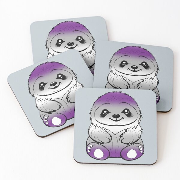 Item preview, Cute Graysexual Pride Flag Sloth, Subtle Kawaii Greysexual Sloth Design designed and sold by Travelslightly.