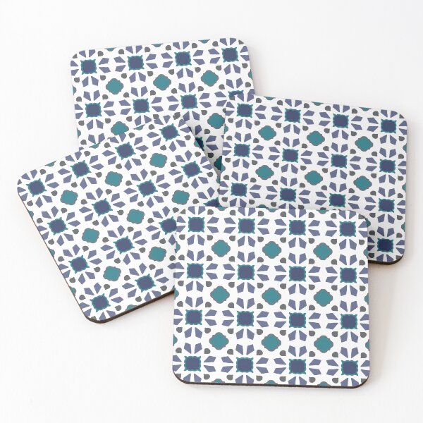 Item preview, Moroccan Tiles White and Blue Vintage Pattern designed and sold by medamrani.