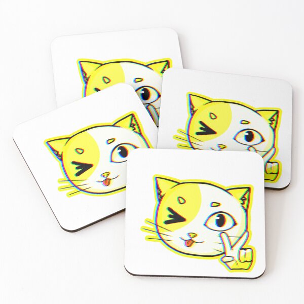 Aperçu de l'œuvre Cat peace sign yellow créée et vendue par YokoSauonji12.