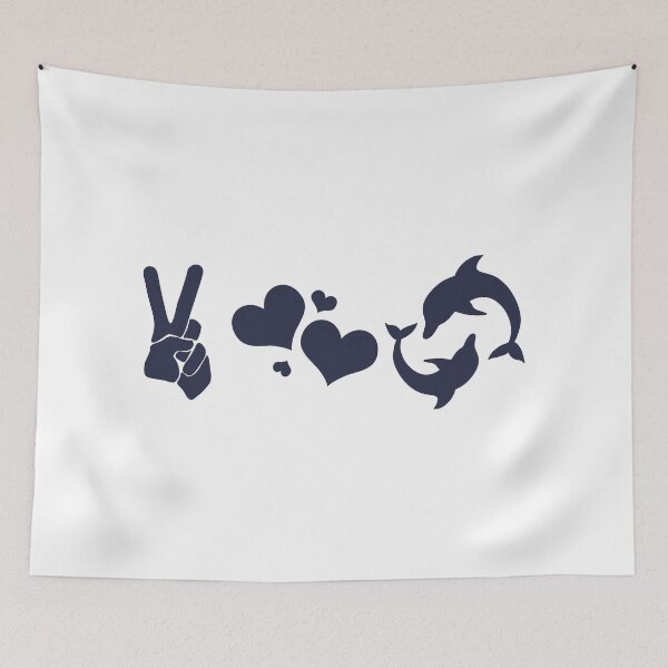 Item preview, Peace Love Dolphins designed and sold by fadouades.