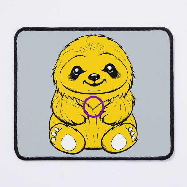 Item preview, Cute Intersex Pride Flag Sloth, Subtle Kawaii Intersex Sloth Design designed and sold by Travelslightly.