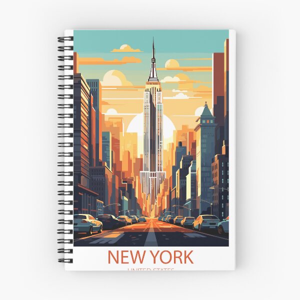 Artikelvorschau, New York. United States. Vintage Style Travel Poster. entworfen und verkauft von Lucy Goosy Art.