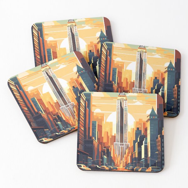 Item preview, New York. United States. Vintage Style Travel Poster. designed and sold by Lucy Goosy Art.