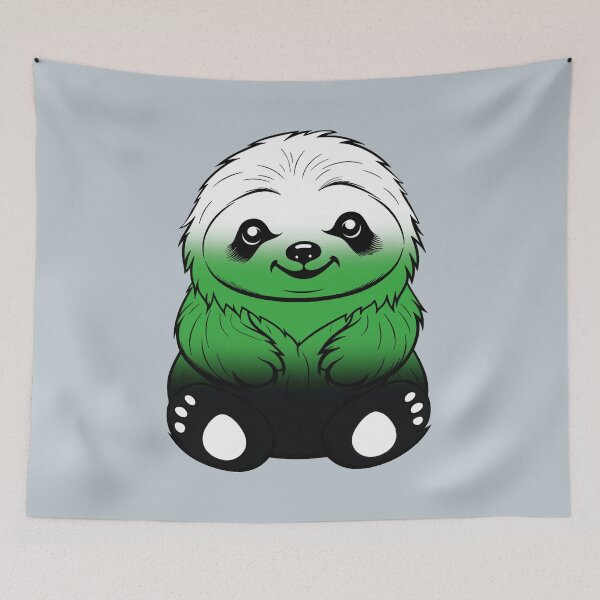 Item preview, Cute Neutrois Pride Flag Sloth, Subtle Kawaii Neutrois Sloth Design designed and sold by Travelslightly.