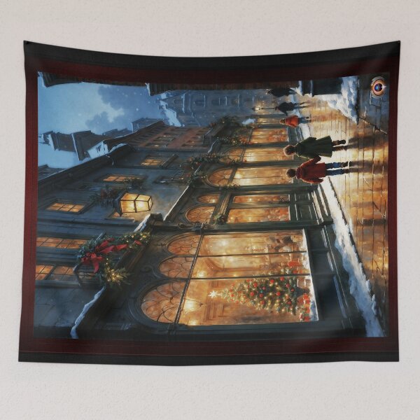 Item preview, Children Viewing A Restaurant Christmas Celebration Enchanting AI Concept Art by Xzendor7 designed and sold by Xzendor7 Digital Art Creations.