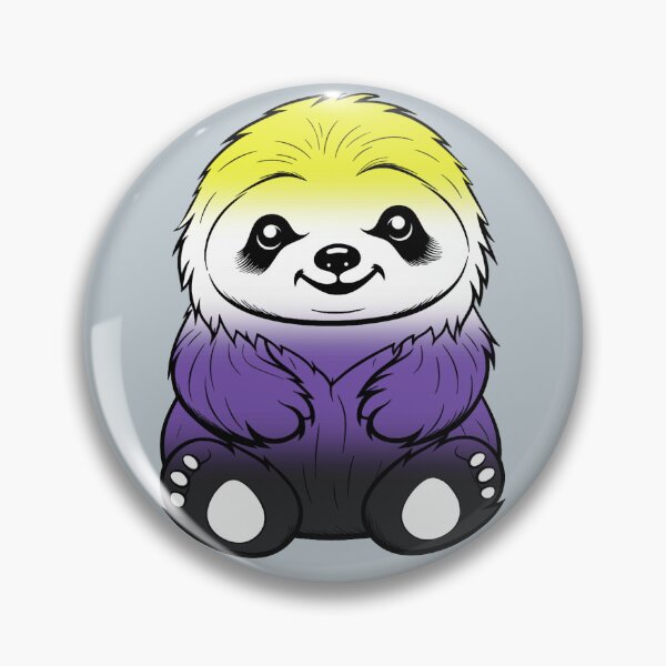 Item preview, Cute Nonbinary Pride Flag Sloth, Subtle Kawaii Enby Sloth Design designed and sold by Travelslightly.