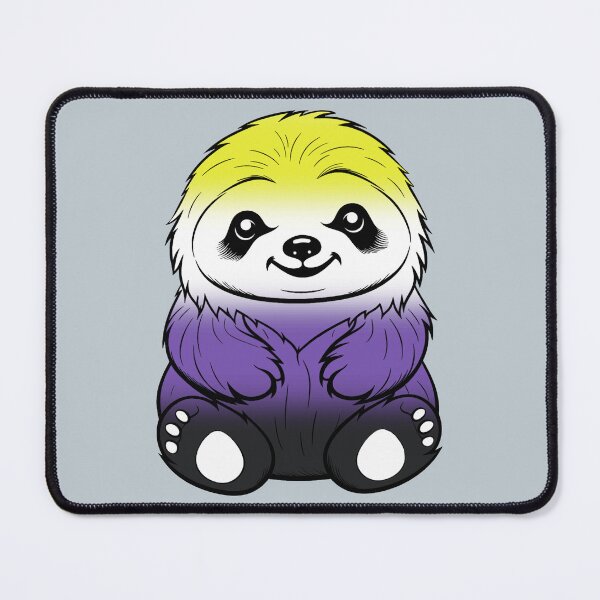 Item preview, Cute Nonbinary Pride Flag Sloth, Subtle Kawaii Enby Sloth Design designed and sold by Travelslightly.