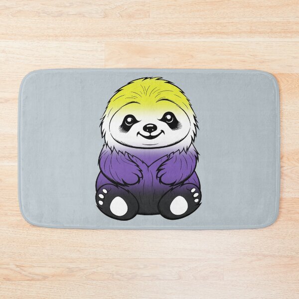 Item preview, Cute Nonbinary Pride Flag Sloth, Subtle Kawaii Enby Sloth Design designed and sold by Travelslightly.