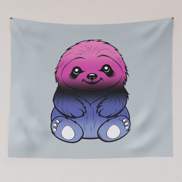 Item preview, Cute Omnisexual Pride Flag Sloth, Subtle Kawaii Omni Sloth Design designed and sold by Travelslightly.