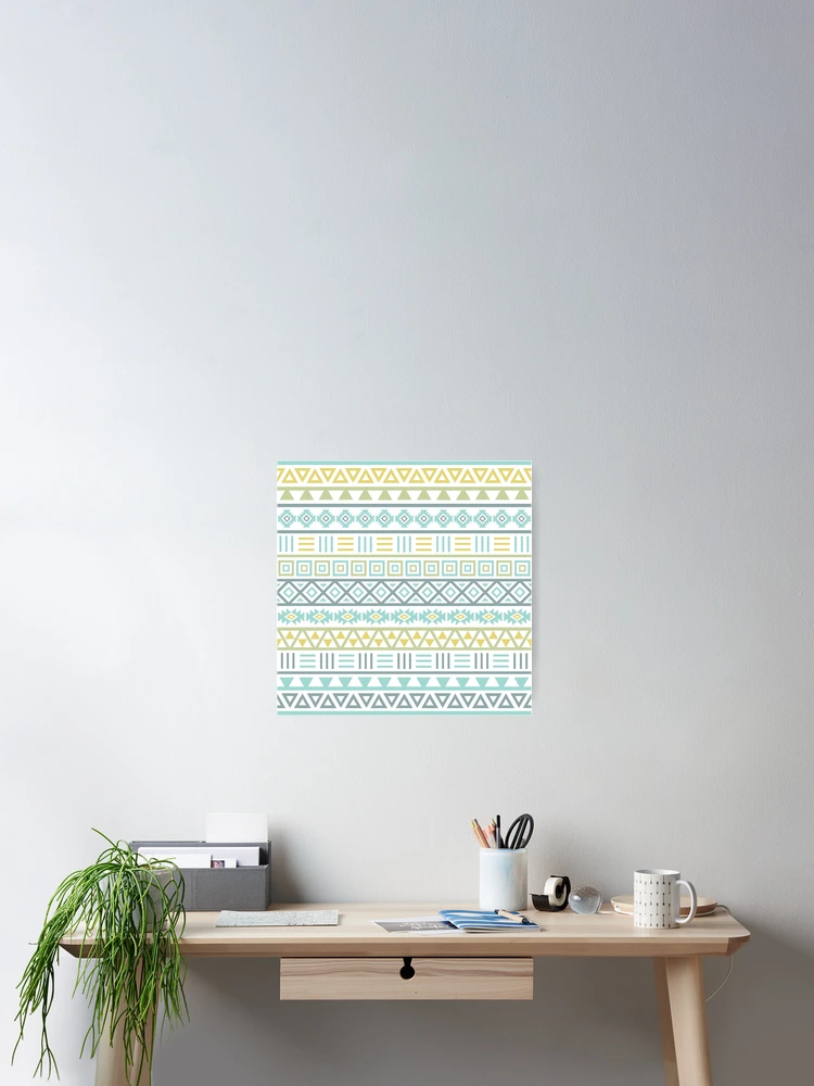 Thumbnail 2 of 3, Poster, Aztec Influence II Pattern Colorful designed and sold by NataliePaskell.