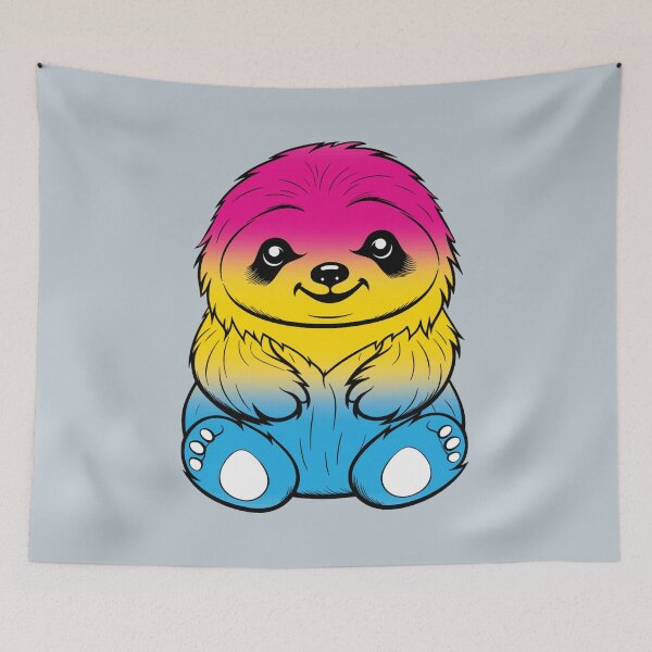 Item preview, Cute Pansexual Pride Flag Sloth, Subtle Kawaii Pan Sloth Design designed and sold by Travelslightly.