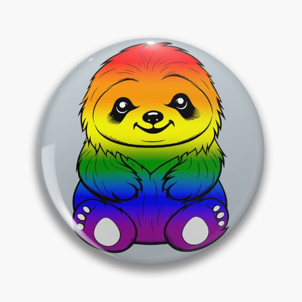 Item preview, Cute LGBTQIA+ Pride Flag Sloth, Subtle Kawaii Rainbow Sloth Design designed and sold by Travelslightly.