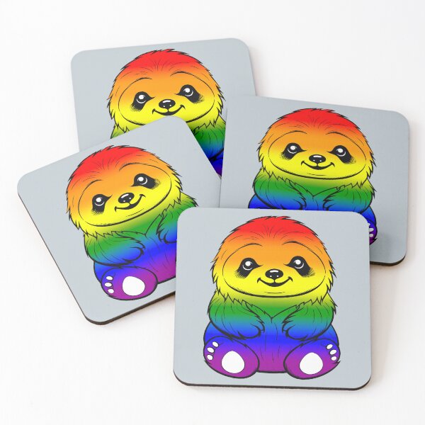 Item preview, Cute LGBTQIA+ Pride Flag Sloth, Subtle Kawaii Rainbow Sloth Design designed and sold by Travelslightly.