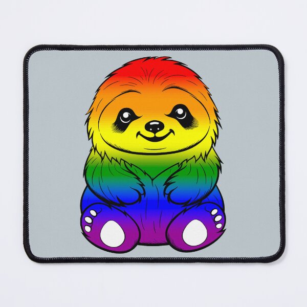 Item preview, Cute LGBTQIA+ Pride Flag Sloth, Subtle Kawaii Rainbow Sloth Design designed and sold by Travelslightly.