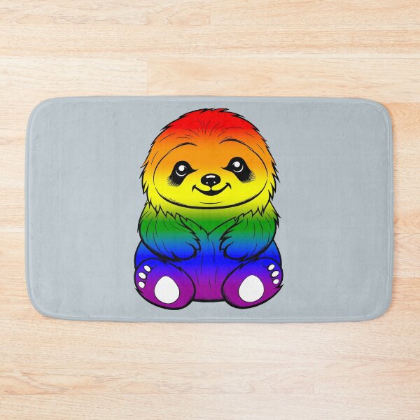 Item preview, Cute LGBTQIA+ Pride Flag Sloth, Subtle Kawaii Rainbow Sloth Design designed and sold by Travelslightly.