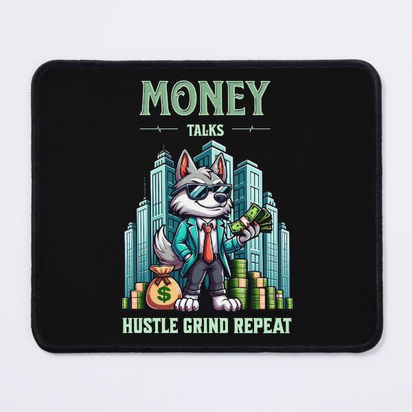 Item preview, Money Talks Hustle Grind Repeat designed and sold by RockBeeDesigns.