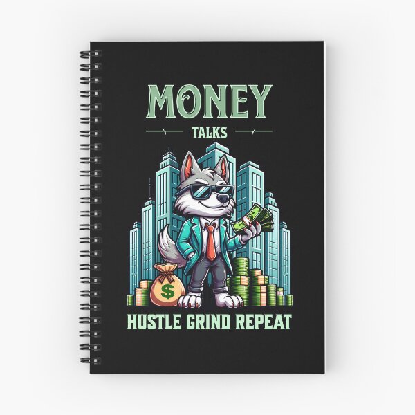 Item preview, Money Talks Hustle Grind Repeat designed and sold by RockBeeDesigns.