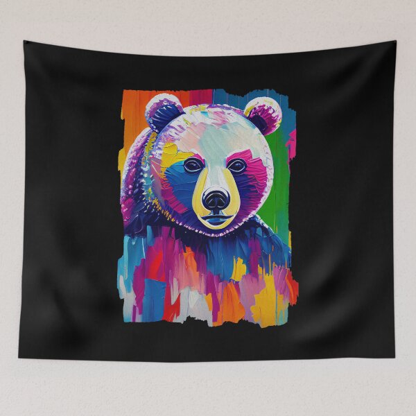 Item preview, Colorful Bear Portrait designed and sold by TMBTM.