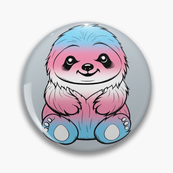 Item preview, Cute Transgender Pride Flag Sloth, Subtle Kawaii Transgender Sloth Design designed and sold by Travelslightly.