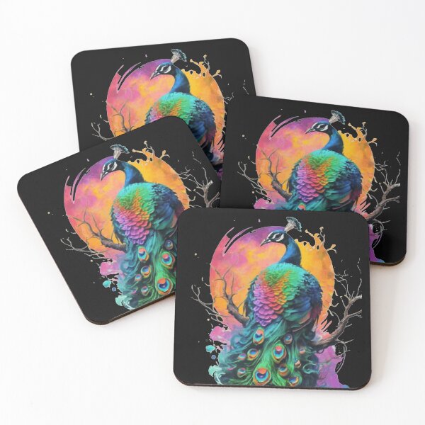 Item preview, Symphony of Colors: Peacock Perched in Sunset Scenery designed and sold by Elpico11.