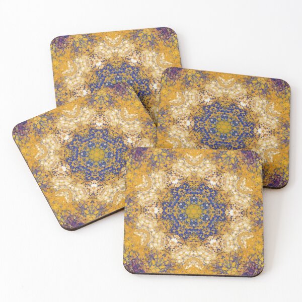 Item preview, Digital Mandala Yellow Blue and White designed and sold by WormholeOrbital.