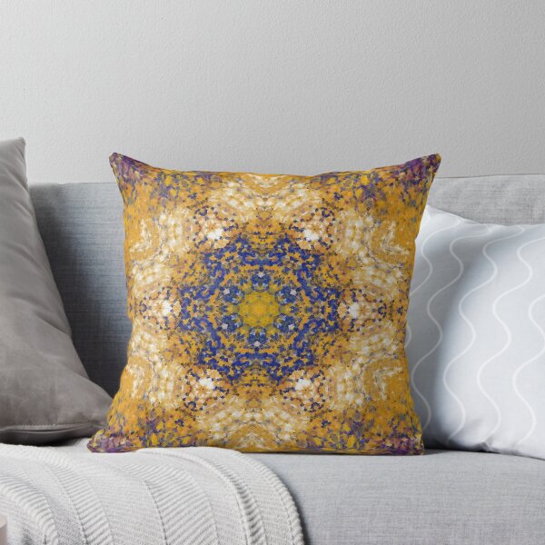 Item preview, Digital Mandala Yellow Blue and White designed and sold by WormholeOrbital.