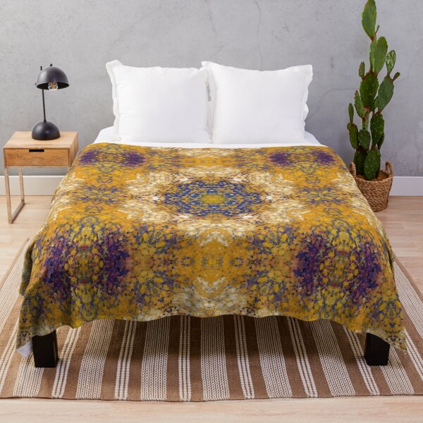 Item preview, Digital Mandala Yellow Blue and White designed and sold by WormholeOrbital.