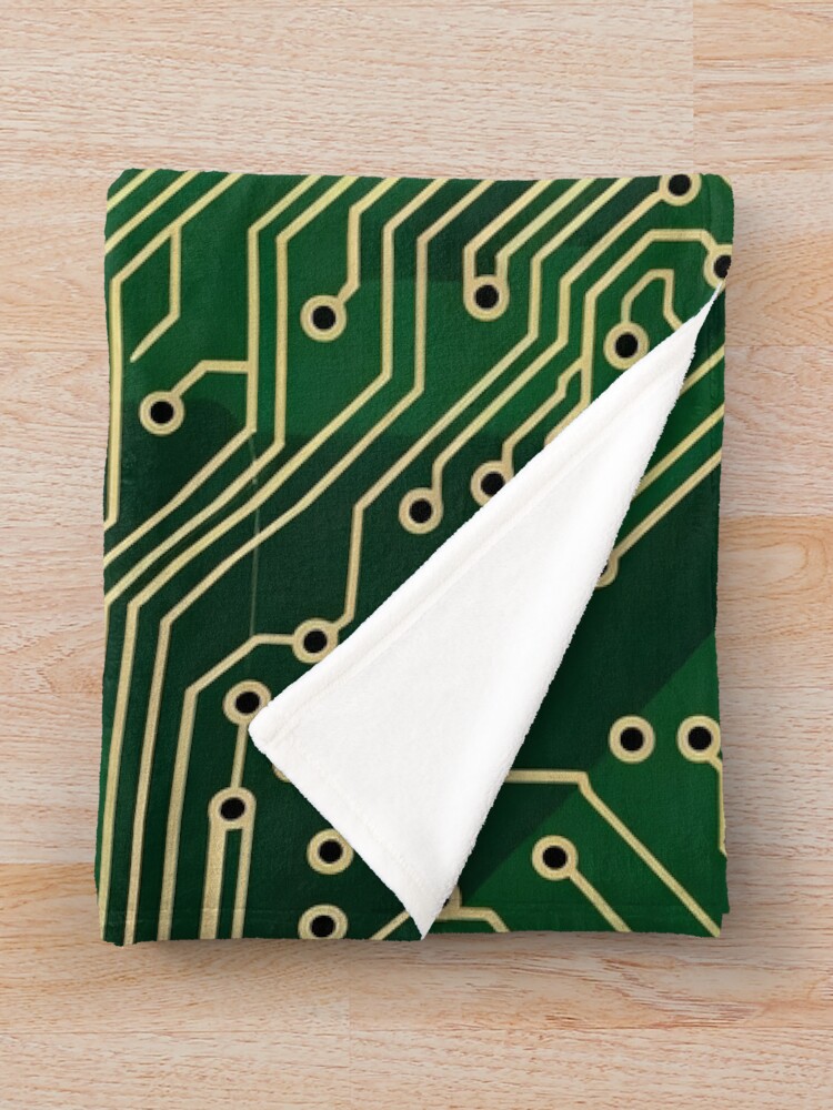 Thumbnail 3 of 6, Throw Blanket, Simple PCB Pattern designed and sold by dcrc.