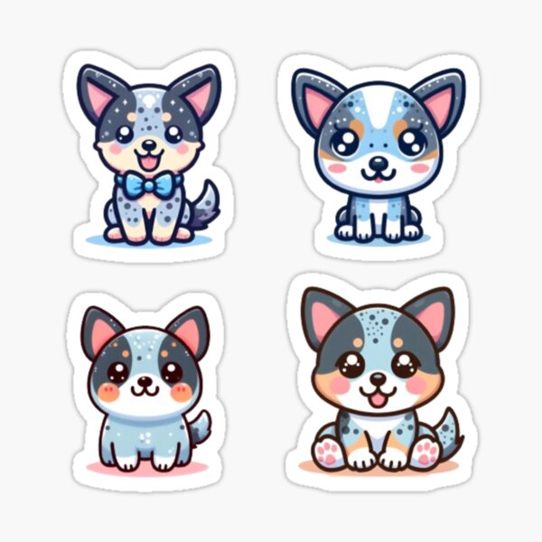 Aperçu de l'œuvre Chiot à talons bleus créée et vendue par printmala.