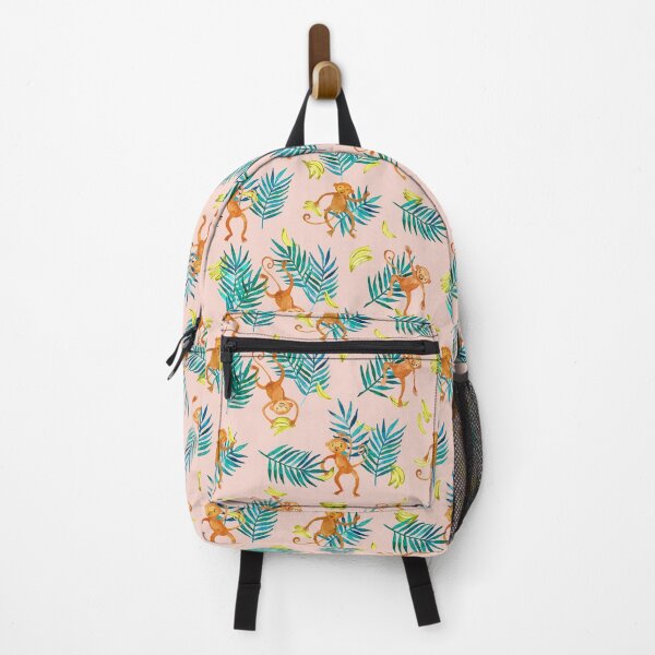 Item preview, Tropical Monkey Banana Bonanza on Blush Pink designed and sold by micklyn.