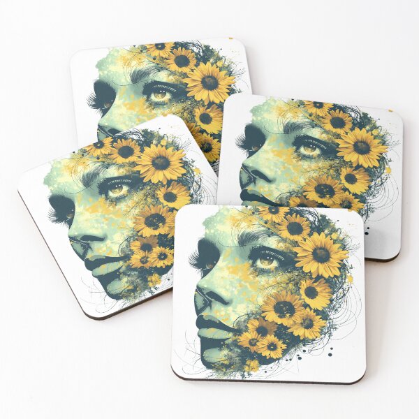Item preview, Sunflower Adorned Portrait designed and sold by palmyst.