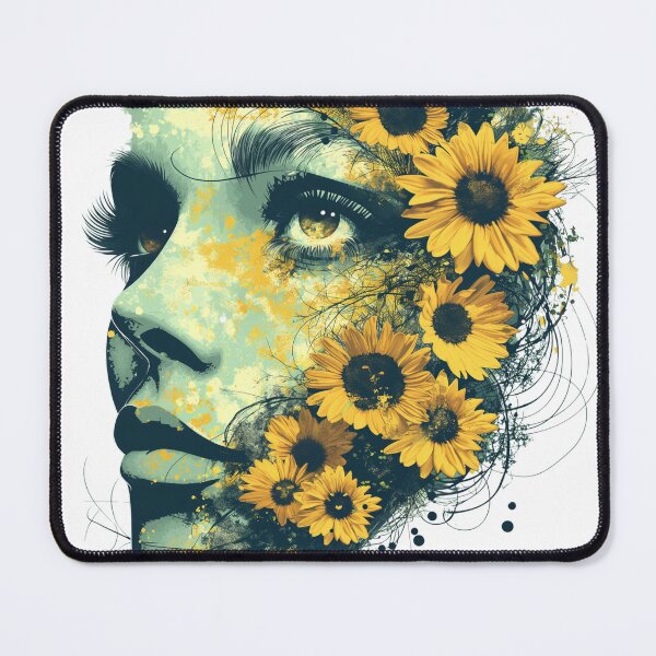 Item preview, Sunflower Adorned Portrait designed and sold by palmyst.