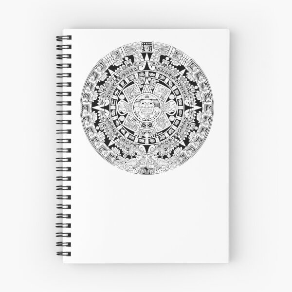Item preview, Piedra del Sol - Black On Light Aztec Calendar Sun Stone designed and sold by Aztectees.