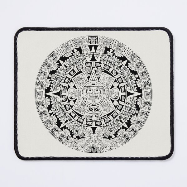 Item preview, Piedra del Sol - Black On Light Aztec Calendar Sun Stone designed and sold by Aztectees.