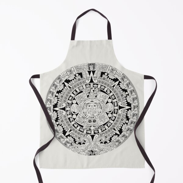 Item preview, Piedra del Sol - Black On Light Aztec Calendar Sun Stone designed and sold by Aztectees.