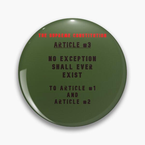 Aperçu de l'œuvre La Constitution suprême - Article 3 créée et vendue par AlienAlmanac.