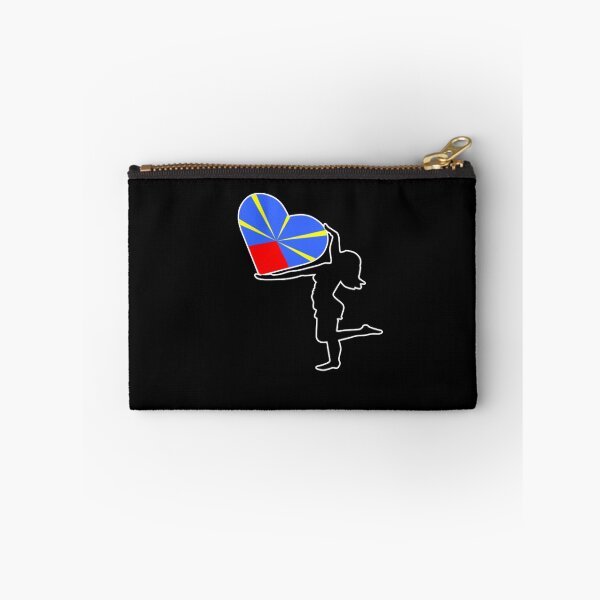 Item preview, Woman with a heart in the color of the flag of Reunion Island designed and sold by West indian touch.
